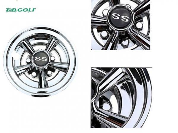 10 Spoke Ss Golf Cart Hub Caps Go Kart Wheel Covers 235×77.5 Mm CE Certification