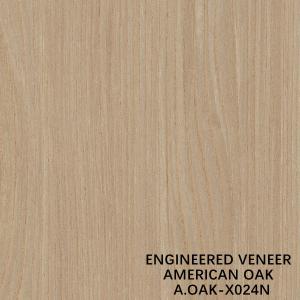 Simulation Natural American White OAK X024N Wood Veneer Sheet For Door And Windows ISO