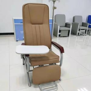 Angle freely adjustable brown hospital infusion chair PU material