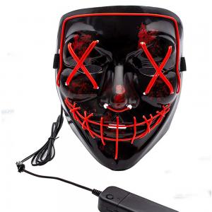 China Masquerade Light Up Halloween Purge Mask Luminous With 10 Difference Colors supplier