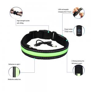 Inflatable Smart LED Dog Collar / Custom Nylon Flashing Dog Leashes