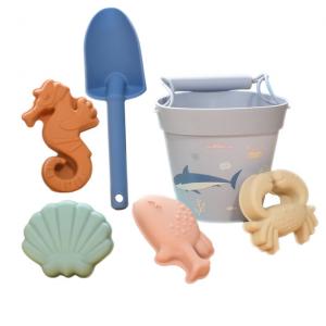 China Summer Sand Outdoor Children’s Toy Set Silicone Beach Bucket Set supplier