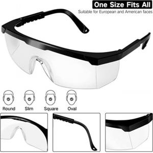 Unisex Clear Eye Protection Safety Glasses Anti Scratch Anti Fog Safety Goggles