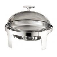 China Stainless Steel Oval Roll Top Chafing Dish W/ 6.8L Oval Food Pan W/ Fuel Holder Lid Fully Open at 180° on sale