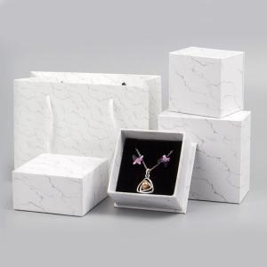 China Customized Logo Printing Marble Pendant Brooch Cufflink Jewelry Gift Box Packaging supplier