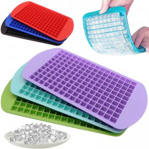 Food Grade Lce Cube Tray With Lid And Bin For Freezer BPA Free Silicone Ice Cube Trays Molds