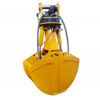 China Yellow Hydraulic Clamshell Bucket Q355B For Telescopic Arm Excavator on sale