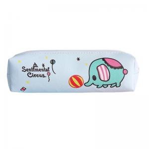 Canvas Pencil Case with PVC Lining Material and Cartoon Printing Zipper Pencil Pouch Bag