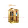China Soft Lighting Elevator Cabin Decoration With Titanium Gold Mirror / Etched with Elevator Parts wholesale