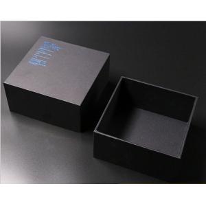 China Customized black matte hot foil logo packaging boxes base and lid box wholesale supplier