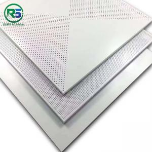 White Perforated AA1100H24 Aluminium Clip In Ceiling tiles for Shopping mall