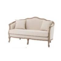 China Beige French Country Style Living Room Couches , Solid Oak Wood Antique Fabric Sofa on sale