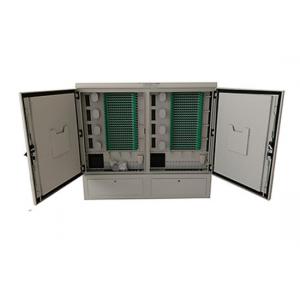 China Floor Standing Outdoor Fiber Optic Distribution Cabinet 576 Fibers Cold Roll Steel supplier