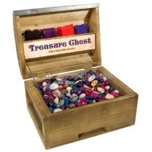 Tumbled Stone Chest Retail Exhibition Showcase Box Solid Wood Display Case