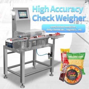 China Boxed Products High-Precision Belt Conveyor Checkweigher Online Weight Distributor Check Weigher With Roller Rejector on sale