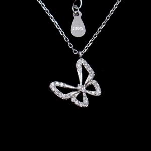 China Party Jewelry New Jewellery Design Butterfly Shape Sterling Silver Dancers Necklace supplier
