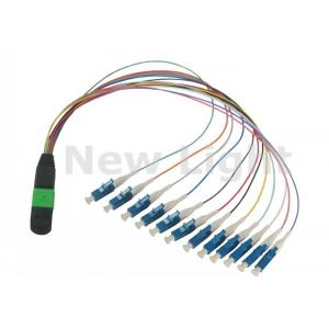 Data Communication Network MPO / MTP TO LC Cable / 12 Core Fiber Optic Cable