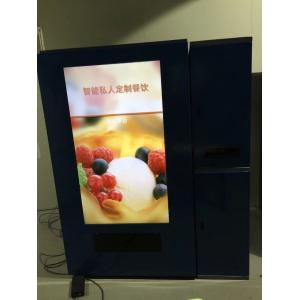 School 24h Touch Screen Hot Food Vending Machines Steam Heating