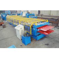 China Forming Speed 8-12m/Min Double Layer Roof Forming Machine Shaft Diameter 76mm on sale