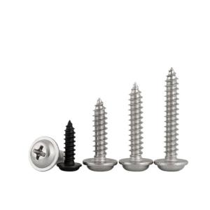 China Finish OEM ODM Stainless Steel Phillips/Torx Pan Washer Head Self Tapping Shoulder Screws Cross Recessed Wafer Head Self Tapping Screw supplier