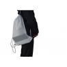China 0.08mm Frosted CPE Drawstring Double Shoulder Backpack Plastic Drawstring Bags For Clothing wholesale