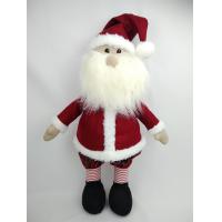 China Cuddly Christmas Plush Toys 3 Years Child PP Cotton Fillings Santa Claus Toys 35cm on sale