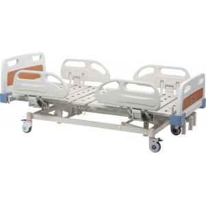 China Rehabilitation Powder Coated Basic Hospital Bed , PP Handrails Fold Up Hospital Bed supplier