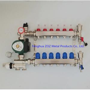 China Stainless Steel Radiant Floor Heating Manifold Set supplier