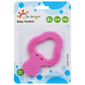 China Tear Strength 3 Month Baby Silicone Teether Custom Logo supplier