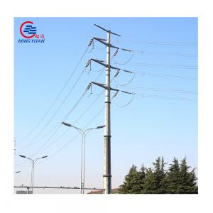 China 14m Steel Utility Pole Power Transmission , Galvanized Tubular Steel Pole supplier