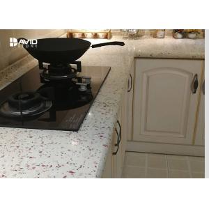 China Full Bullnose Edge Quartz Kitchen Countertops With Hard Sparkle Surface Polished supplier