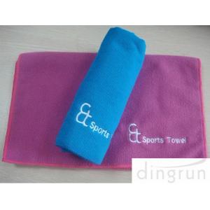 China Absorbent And Quick Dry Custom Microfiber Towels Terry Bath With Embroidered Logo supplier