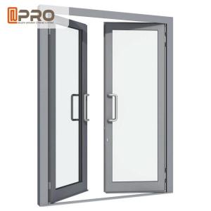 China Aluminium Double Glazed French Doors , Soundproof French Hinged Doors STEEL DOOR HINGE swing door hinge DOOR CONCEAL supplier