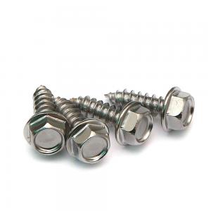 China DIN7504-K Hex Washer Head Self Tapping Screw Stainless Steel 410 SS ISO 7053 AB Thread supplier
