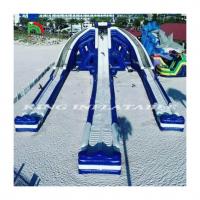 China High Quality Large Inflatable Water Slide Huge Triple 3 Lane Inflatable Water Slide for Sale on sale