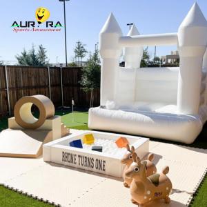 China Party Rental Inflatable Soft Play Equipment Mobile Playground Beige Soft Ball Pit Pool supplier