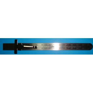 Metal pocket ruler with clip