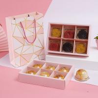 China Customized Gold Foil And Pink Chocolate Packaging Box With Six Cells on sale
