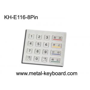 Rugged Metal Keypad with 16 Keys / custom Kiosk Keypad PS / 2 or USB connector