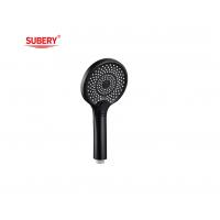 China Plastic Hand Showers ABS 3 Function Column Black Liquid Silicon Nozzle Round Easy Clean OEM on sale