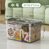 China Plastic Storage Bins With Lids Quart Storage Containers With Black Buckle Latch, Stackable Storage Organizers For Home Pantry Office Classroom Organization, Clear wholesale