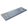 Vandal proof USB industrial metal trackball keyboard with Braille dots for IPC
