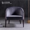 China PU Leather Modern Leisure Chair Lounge 83cm Height Brown Color wholesale