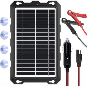 China 10W 12V Solar Battery Trickle Charger Powered Battery Maintainer Marine supplier