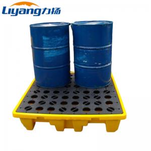 SGS 4 Oil Drum Spill Tray Low Profile Spill Containment Pallet