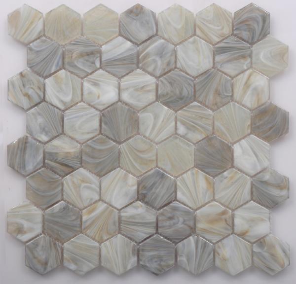 Latest Glossy Mosaic Tile with Hexagon Shape