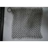 China Square Stainless Steel Chainmail Scrubber With Non-toxic , Cast Iron Cleaner wholesale
