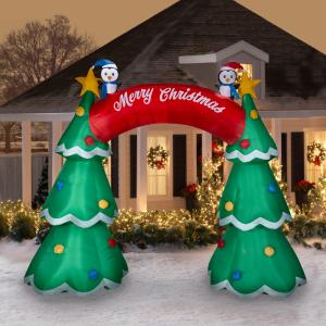 Durable Inflatable Christmas Arch Santa Claus Archway Snowman Arch For Decoration