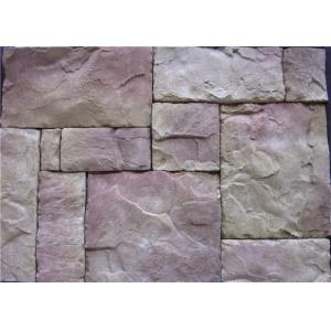 China Multiple Color Rectangle Artificial Wall Stone With Light Texture wholesale