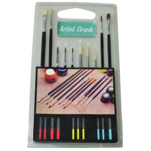 China Fine Artist Painting Brushes Set 15pcs Or 10pcs Wooden / Plastic Handle supplier